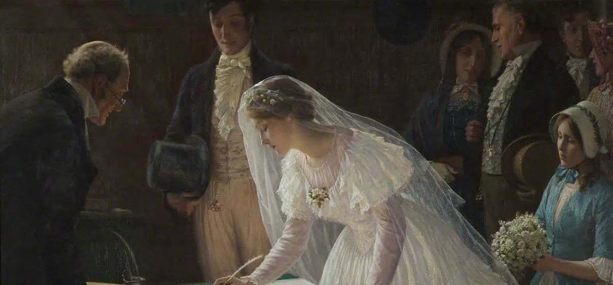 Leighton, Edmund Blair, 1852-1922; The Wedding Register