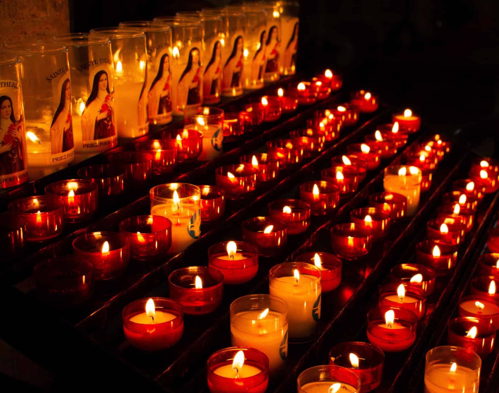 candles in church